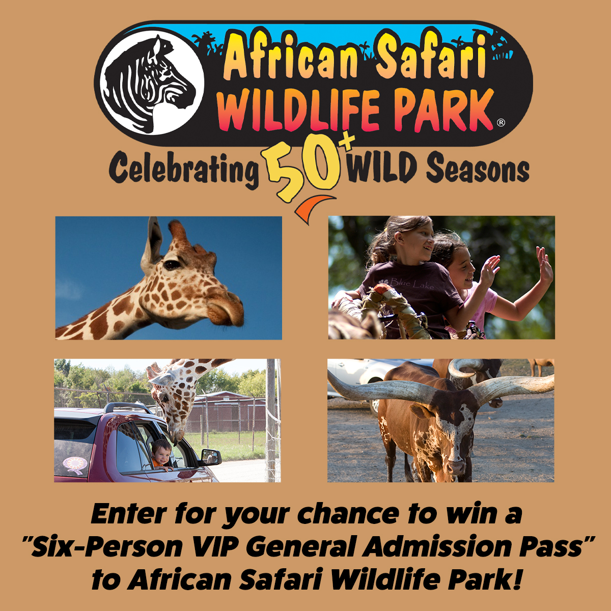 African Safari Wildlife Park Pass Giveaway